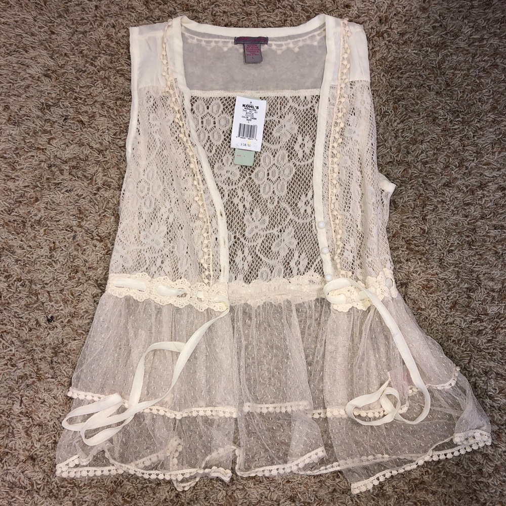 Boho lace/crochet vest!